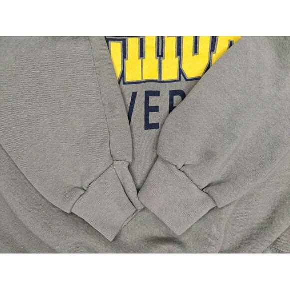 Michigan Wolverines Vintage Crewneck Graphic Sweatshirt Size Large Grey Spellout - Picture 11 of 11